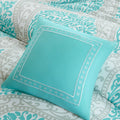 Comforter Set Full Aqua Polyester