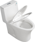 1.1 1.60 Gpf Dual Flush One Piece Toilet, Water Saving Elongated Comfort Height Floor Mounted, Soft Closing Seat, 1000 Gram Map Flushing Score Toilet, Gloss White 23T02 Gw 1 Gloss White Ceramic