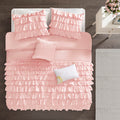 Ruffle Comforter Set Full Blush Polyester