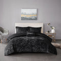 Velvet Comforter Set Twin Black Polyester