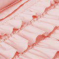 Ruffle Comforter Set Full Blush Polyester