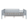 Full Size Daybed Wood Bed With Two Drawers, Gray Full Gray Solid Wood