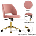 Modern Home Velvet Office Chairs, Adjustable 360 pink-velvet