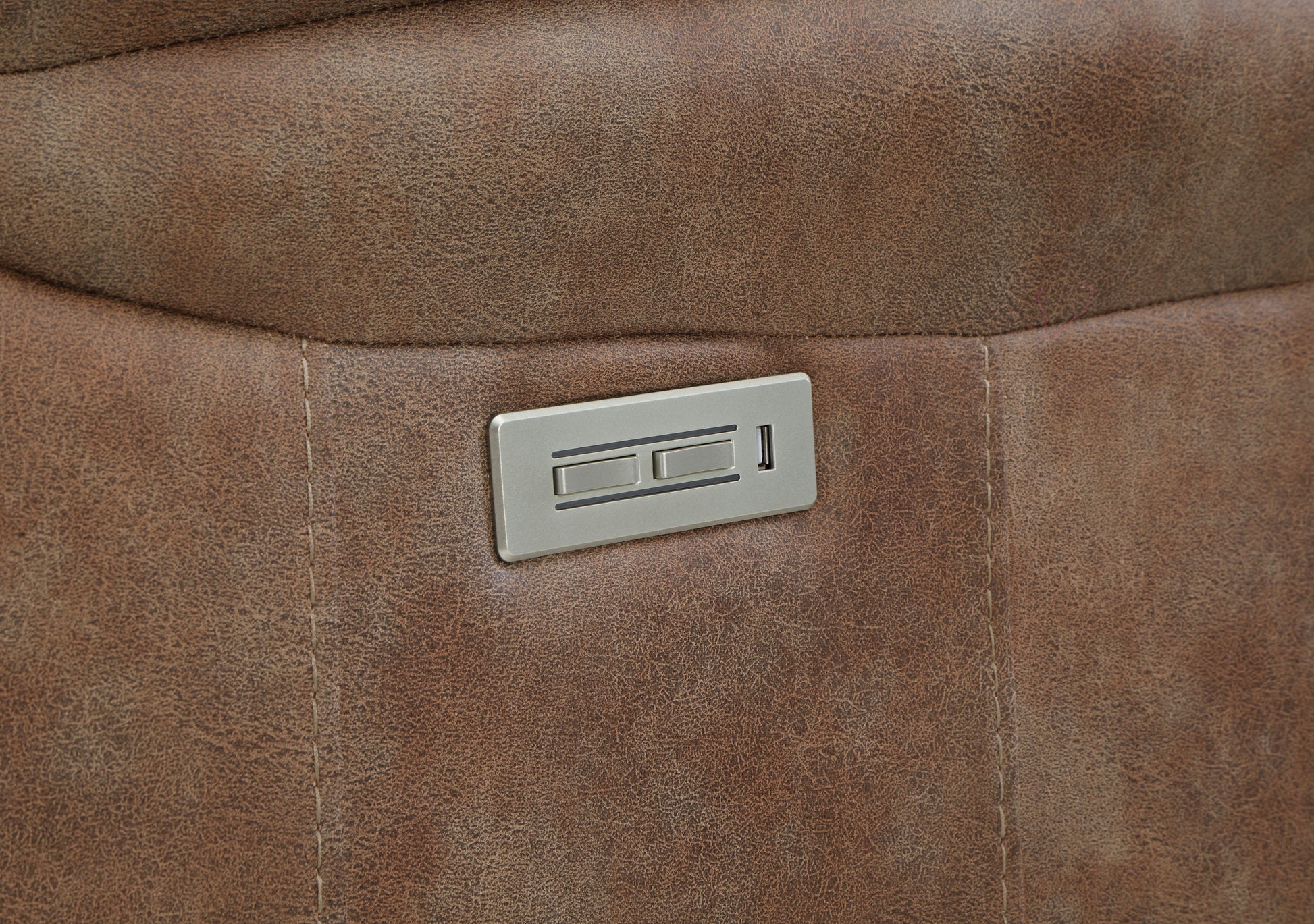 Luxurious Dual Power Recliner Warm Camel Faux Suede, Power Footrest, Power Headrest Meticulous Craftsman, Built In Usb Charging Port Camel Foam Fabric