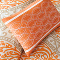 Comforter Set King Orange Polyester