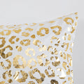 Metallic Animal Printed Comforter Set Ivory Gold Microfiber