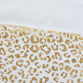 Metallic Animal Printed Comforter Set Ivory Gold Microfiber