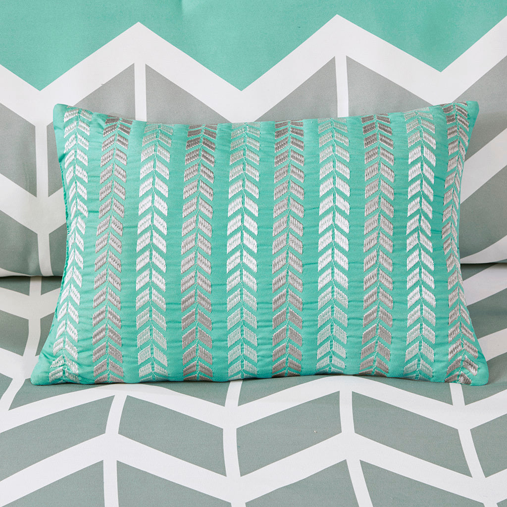 Comforter Set Twin Aqua Polyester