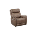 Luxurious Dual Power Recliner Warm Camel Faux Suede, Power Footrest, Power Headrest Meticulous Craftsman, Built In Usb Charging Port Camel Foam Fabric