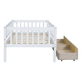 Twin Size Daybed Wood Bed With Two Drawerswhite Twin White Solid Wood