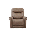 Luxurious Dual Power Recliner Warm Camel Faux Suede, Power Footrest, Power Headrest Meticulous Craftsman, Built In Usb Charging Port Camel Foam Fabric