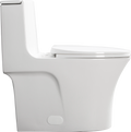 1.1 1.60 Gpf Dual Flush One Piece Toilet, Water Saving Elongated Comfort Height Floor Mounted, Soft Closing Seat, 1000 Gram Map Flushing Score Toilet, Gloss White 23T02 Gw 1 Gloss White Ceramic