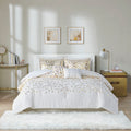 Metallic Animal Printed Comforter Set Ivory Gold Microfiber