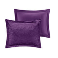 Velvet Comforter Set Full Purple Polyester