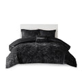 Velvet Comforter Set Queen Black Polyester