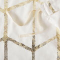 Metallic Printed Duvet Cover Set Full Ivory Gold Polyester