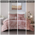 Velvet Duvet Cover Set King Blush Polyester