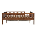 Full Size Daybed Wood Bed With Two Drawers, Walnut Full Walnut Solid Wood