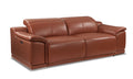Genuine Italian Leather Power Reclining Sofa Camel Foam Leather