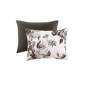 Floral Print Duvet Cover Set King White Black Microfiber