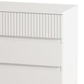 8 Drawer Storage Cabinet With Decorative Finish,For Bedroom,Living Room,Dining Room,Hallways,Easy Assembly White Mdf