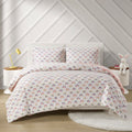 Cotton Cabana Stripe Reversible Comforter Set With Rainbow Reverse Full Pink Cotton