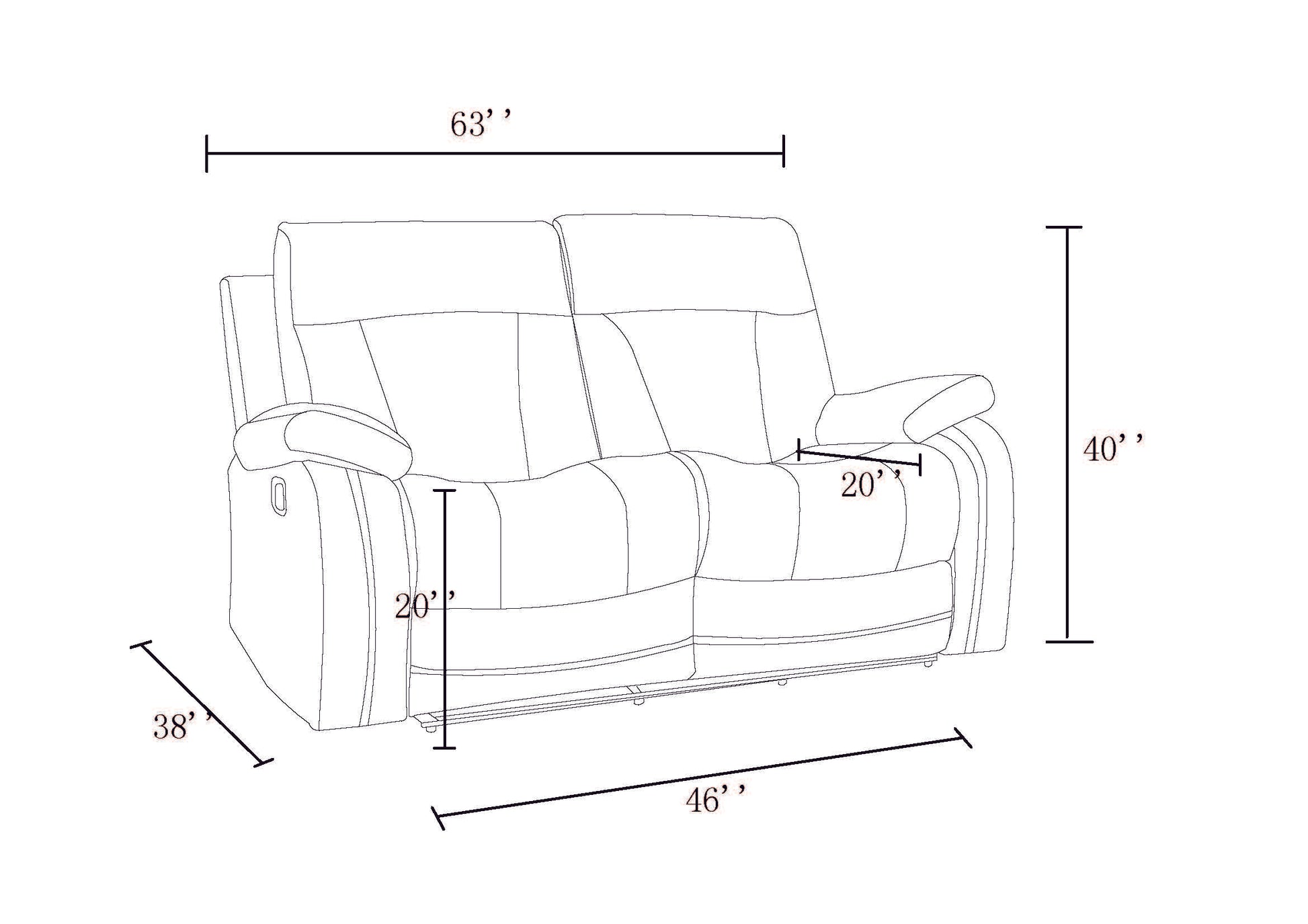 Recliningtransitional Microfiber Fabric Loveseat Beige Foam Fabric