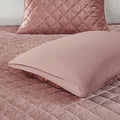 Velvet Quilt Set Full Blush Polyester