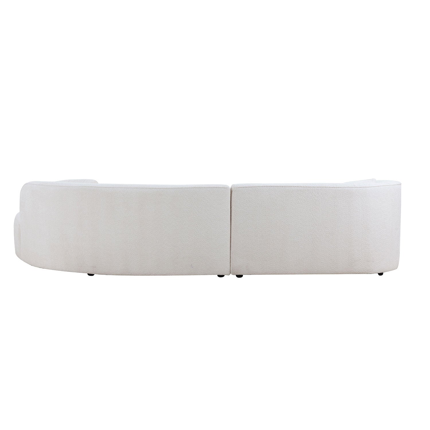 Luxury Modern Style Living Room Upholstery Curved Sofa With Chaise 2 Piece Set, Left Hand Facing Sectional, Boucle Couch, White White Boucle 3 Seat