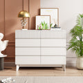 8 Drawer Storage Cabinet With Decorative Finish,For Bedroom,Living Room,Dining Room,Hallways,Easy Assembly White Mdf