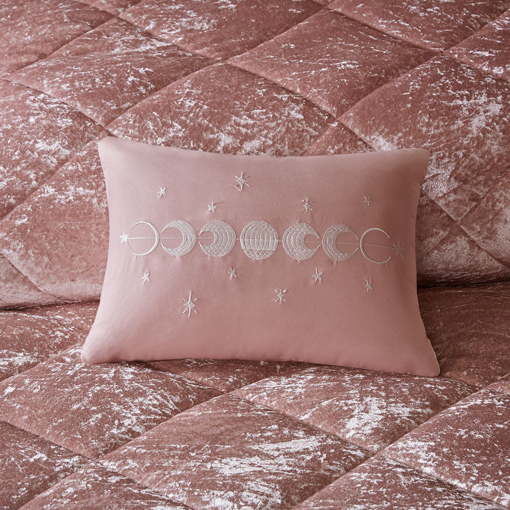 Velvet Duvet Cover Set King Blush Polyester