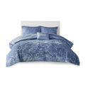 Velvet Comforter Set Twin Blue Polyester