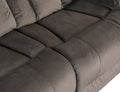 Reclining Transitional Microfiber Fabric Sofa Brown Foam Fabric