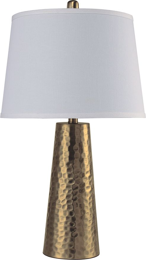 25"H A.B. Leaf Hammered Table Lamp 1Pc Ctn 2.15 6.97 Bronze Metal