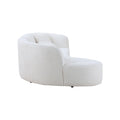 Luxury Modern Style Living Room Upholstery Curved Sofa With Chaise 2 Piece Set, Left Hand Facing Sectional, Boucle Couch, White White Boucle 3 Seat