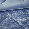 Velvet Comforter Set King Blue Polyester