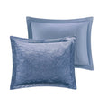 Velvet Comforter Set King Blue Polyester