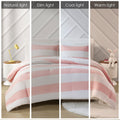 Cotton Cabana Stripe Reversible Comforter Set With Rainbow Reverse Full Pink Cotton