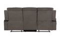 Reclining Transitional Microfiber Fabric Sofa Brown Foam Fabric