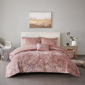 Velvet Duvet Cover Set Twin Blush Polyester