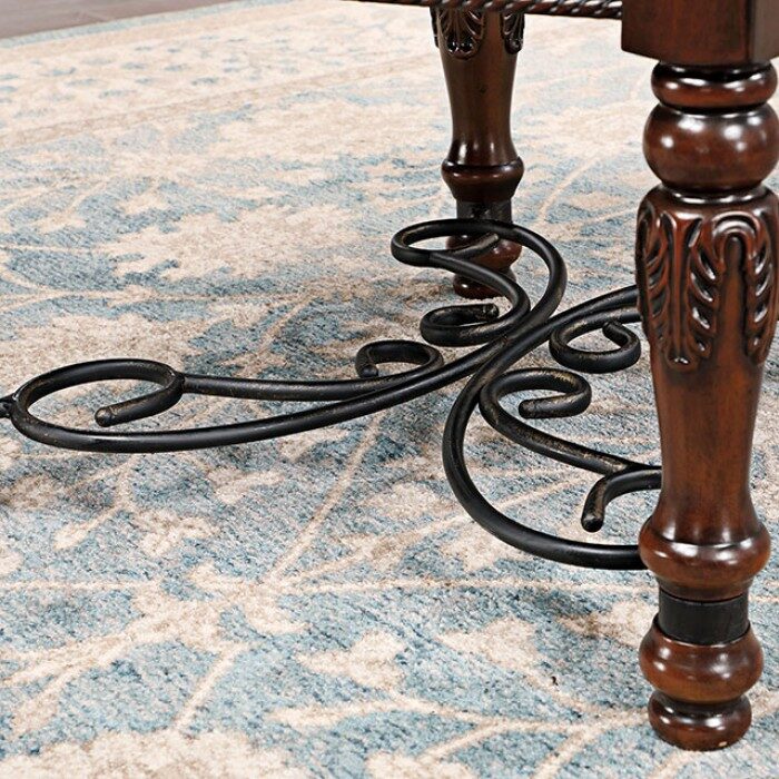 Majestic Traditional Set Of 2Pcs Side Chairs Brown Cherry Solid Wood Faux Wood Carved Details Blackseats Formal Dining Room Furniture Brown Brown Dining Room Luxury,Traditional,Vintage Dining Chairs Rubberwood Solid Back Solid Wood