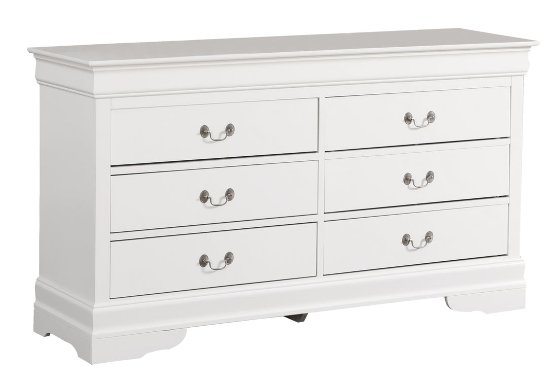 Louis Phillipe G3190 D Dresserwhite White Particle Board