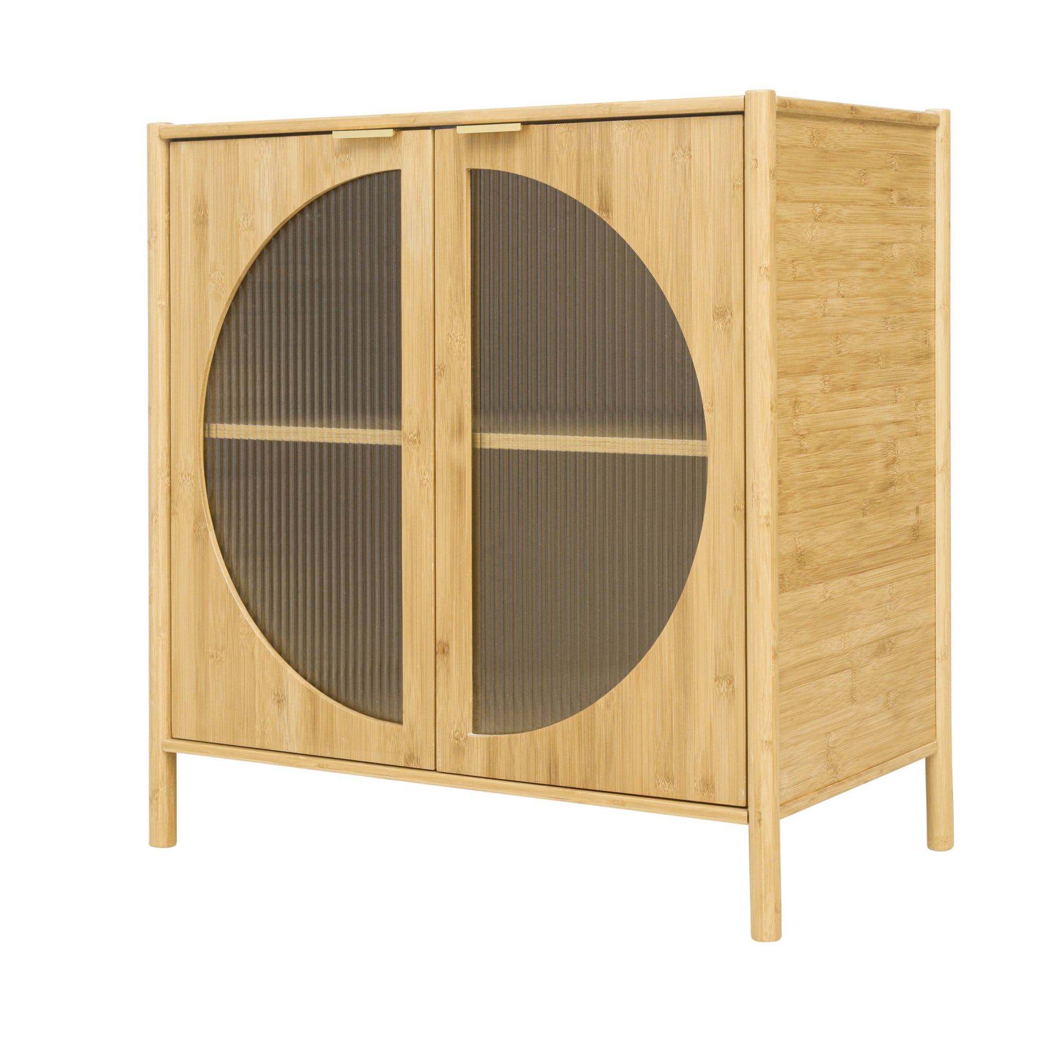 Bamboo 2 door cabinet, Set of 2, Buffet Sideboard natural-bamboo