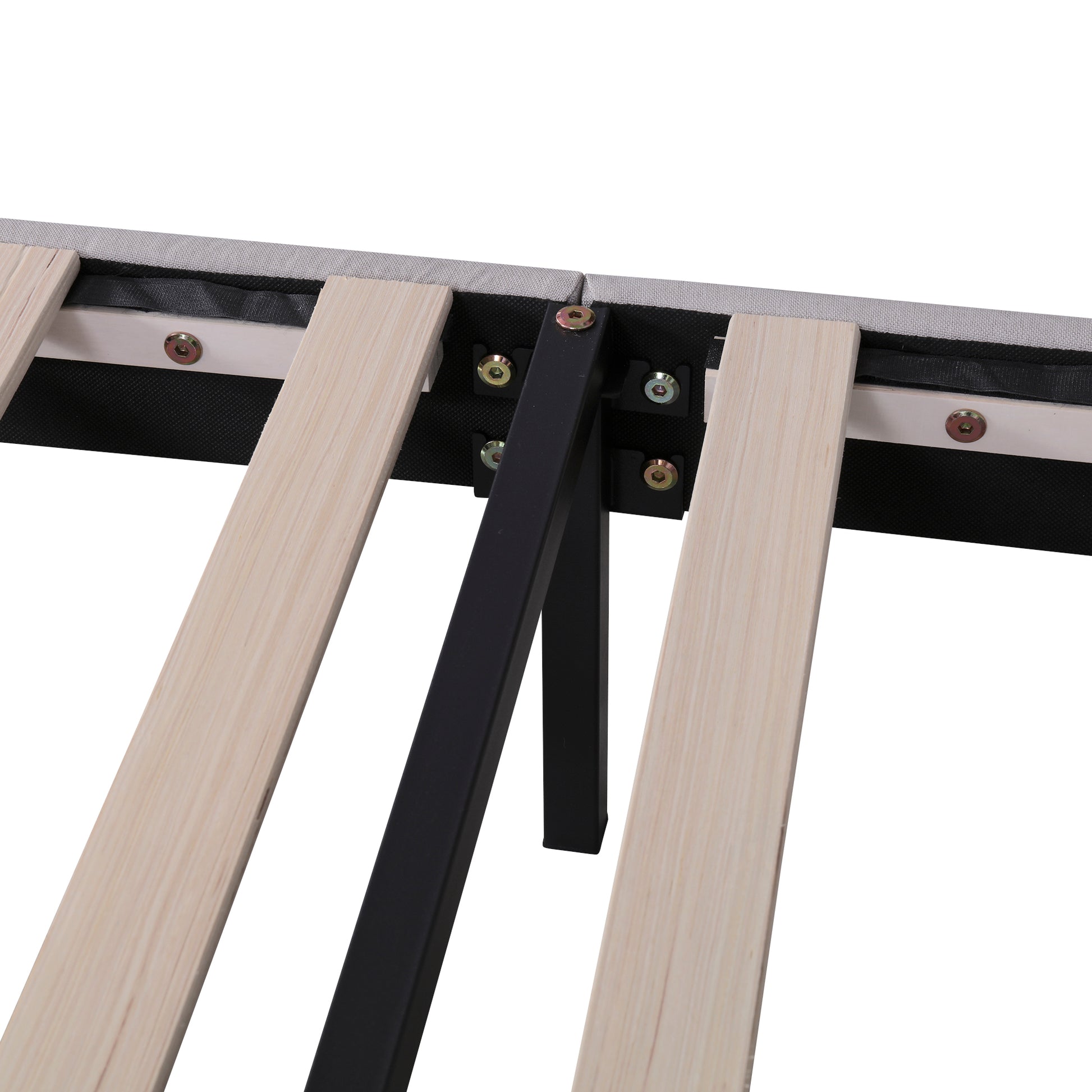 Queen Size Upholstered Platform Bed With Storage Headboard, Led, Usb Charging And 2 Drawers, Beige Beige Upholstered