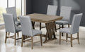 Mid Century Solid Wood 7 Piece Dining Table Set Extendable Kitchen Table Set With Upholstered Chairs And 12