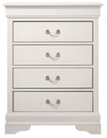 Louis Phillipe G3190 Bc 4 Drawer Chestwhite White Particle Board