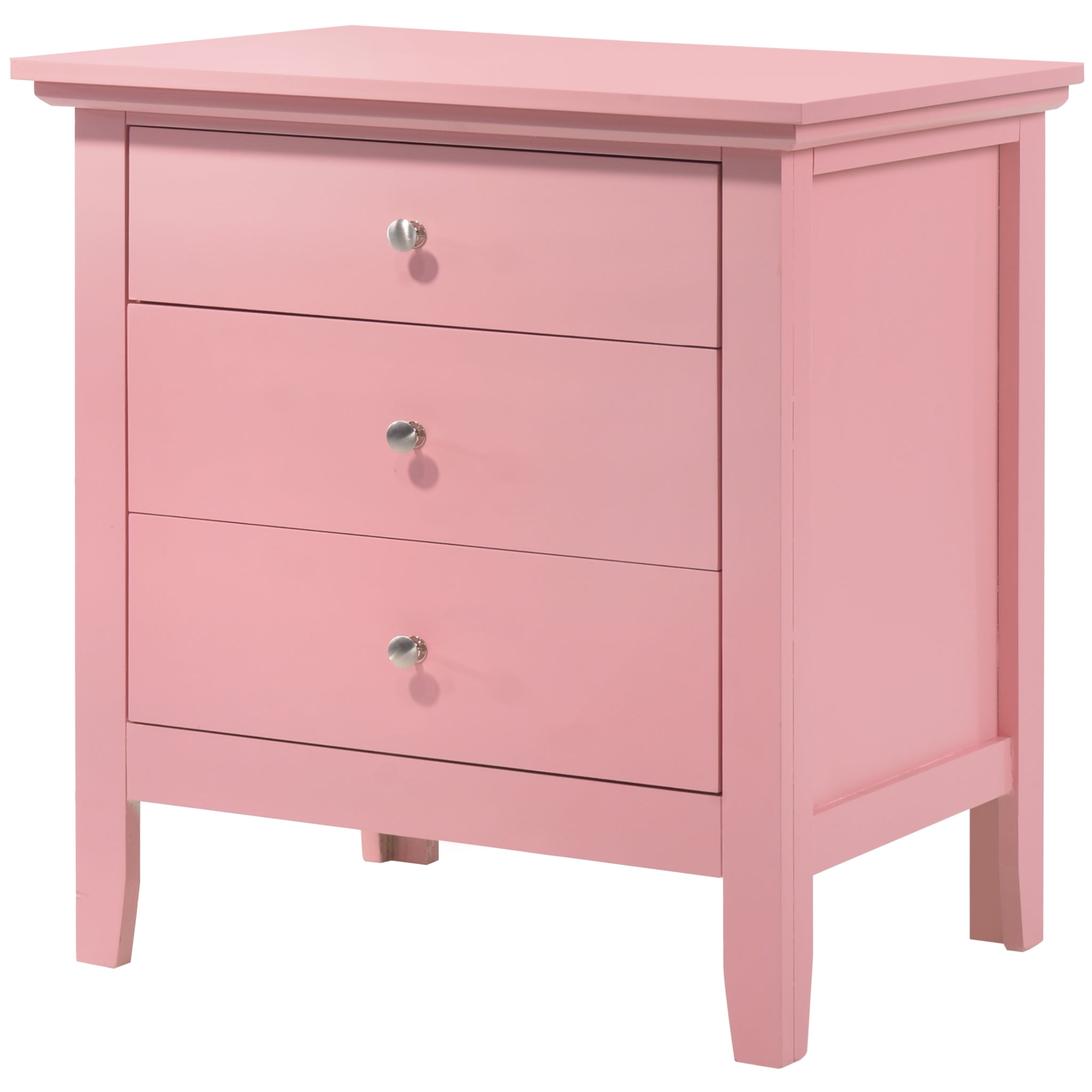 Hammond G5404 N 3 Drawer Nightstandpink Pink Particle Board