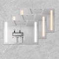 Bathroom Medicine Cabinet with Lights, 36 24 Inch LED mirror included-bathroom-powder
