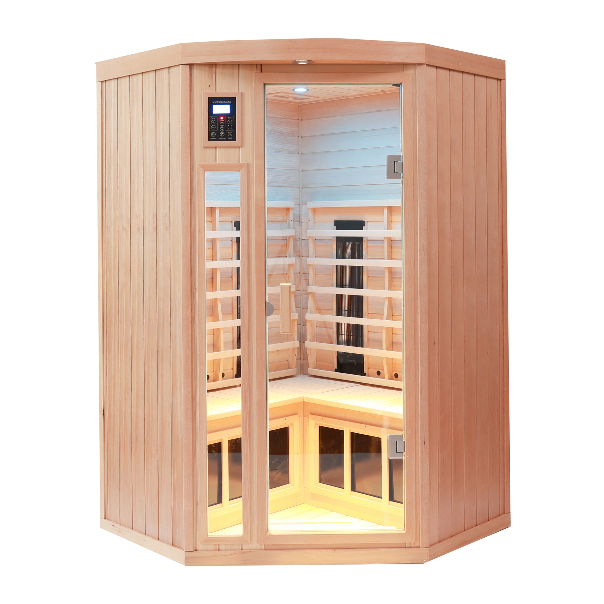 Hemlock Pentagonal Indoor Far Infrared Sauna Room Natural Wood Solid Wood