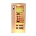 One Person Hemlock Sauna Room Far Infrared Plus Ceramic Tube Heating Indoor Sauna Room For One Person Natural Wood Solid Wood